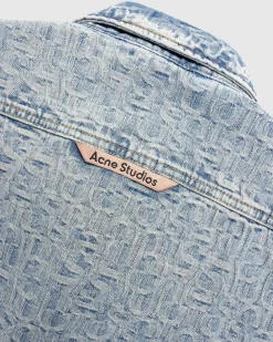 Monogram Denim Skjorte Bla/Beige