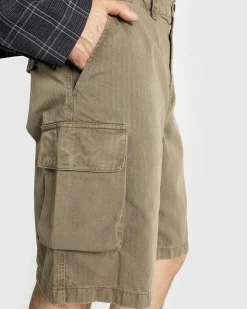 Mount Shorts Uniform Olive Herringbone