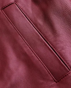 Napa Laederjakke Burgundy