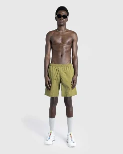 Naturfarvet Nylonshorts Oliven