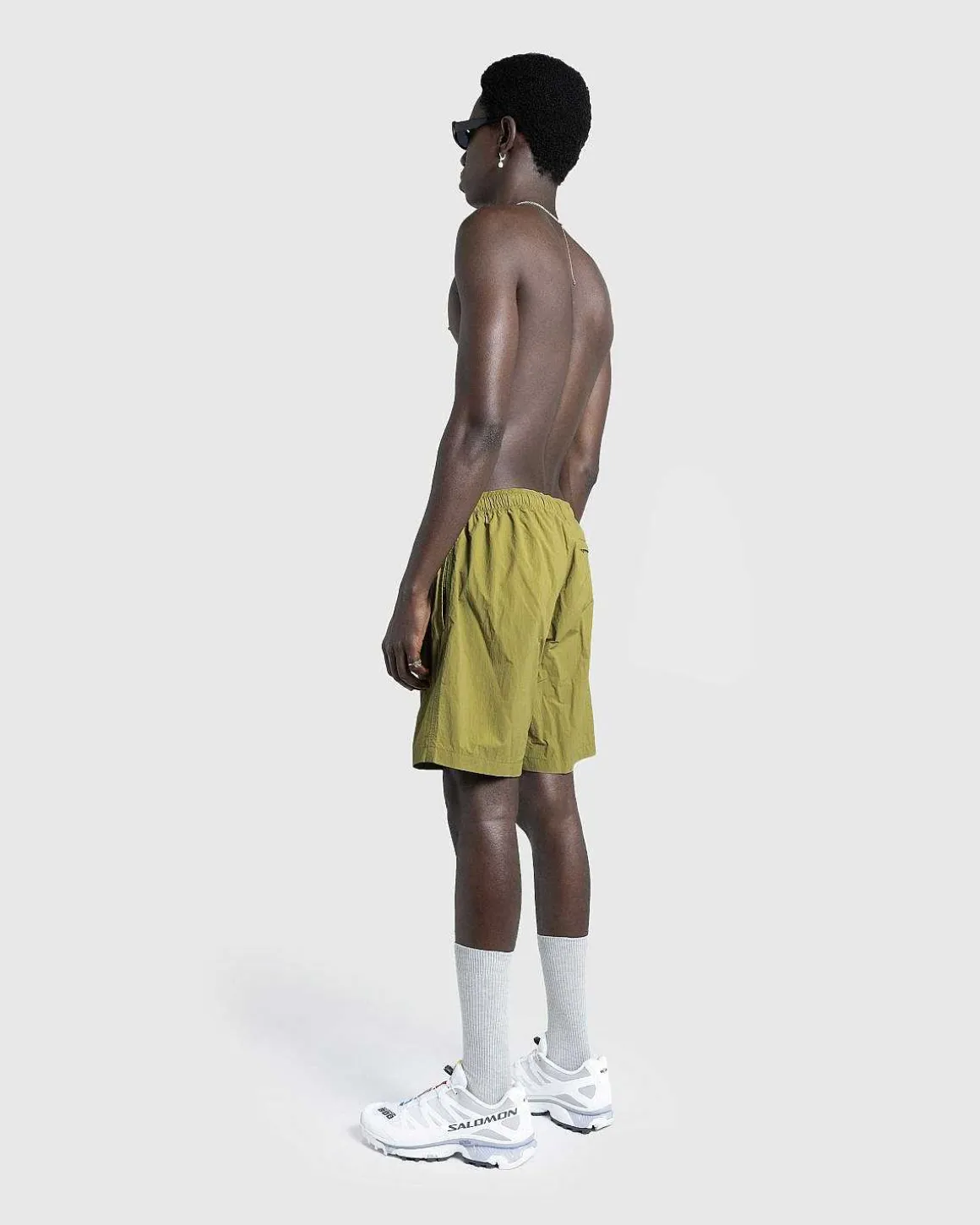 Naturfarvet Nylonshorts Oliven