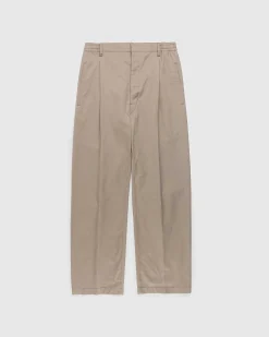 Nem Plisserede Bukser Beige