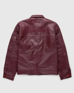 Neu York Laederjakke Burgundy