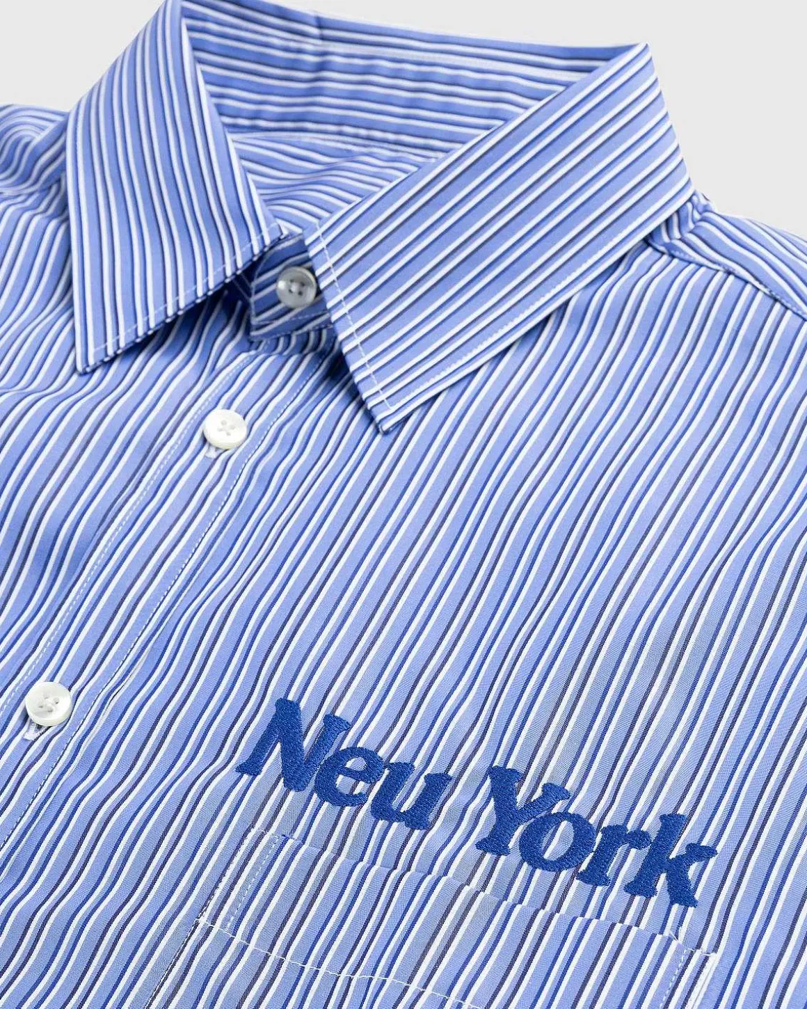 Neu York Neu York Dobbeltaermet Skjorte Bla