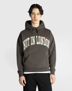 Not In London Fleece-Haettetroje Morkegra