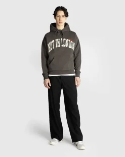 Not In London Fleece-Haettetroje Morkegra