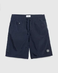 Nylon Metal Badeshorts Marinebla