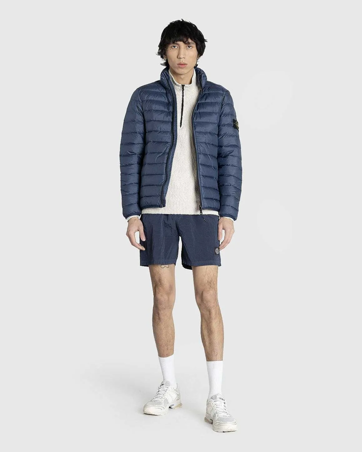 Nylon Metal Badeshorts Morkebla