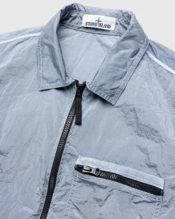 Nylon Metal Overshirt Himmelbla
