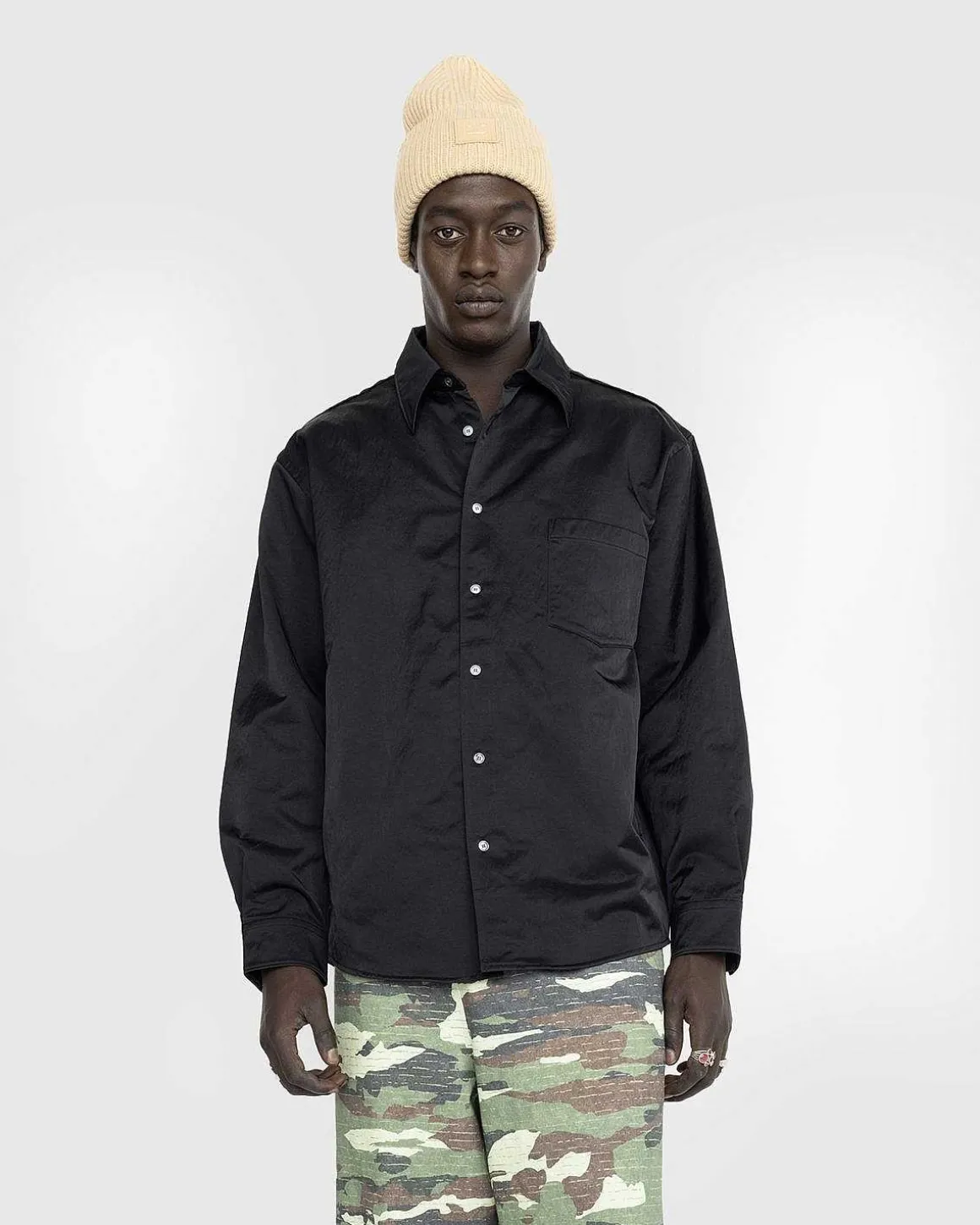 Nylon Overshirt Sort