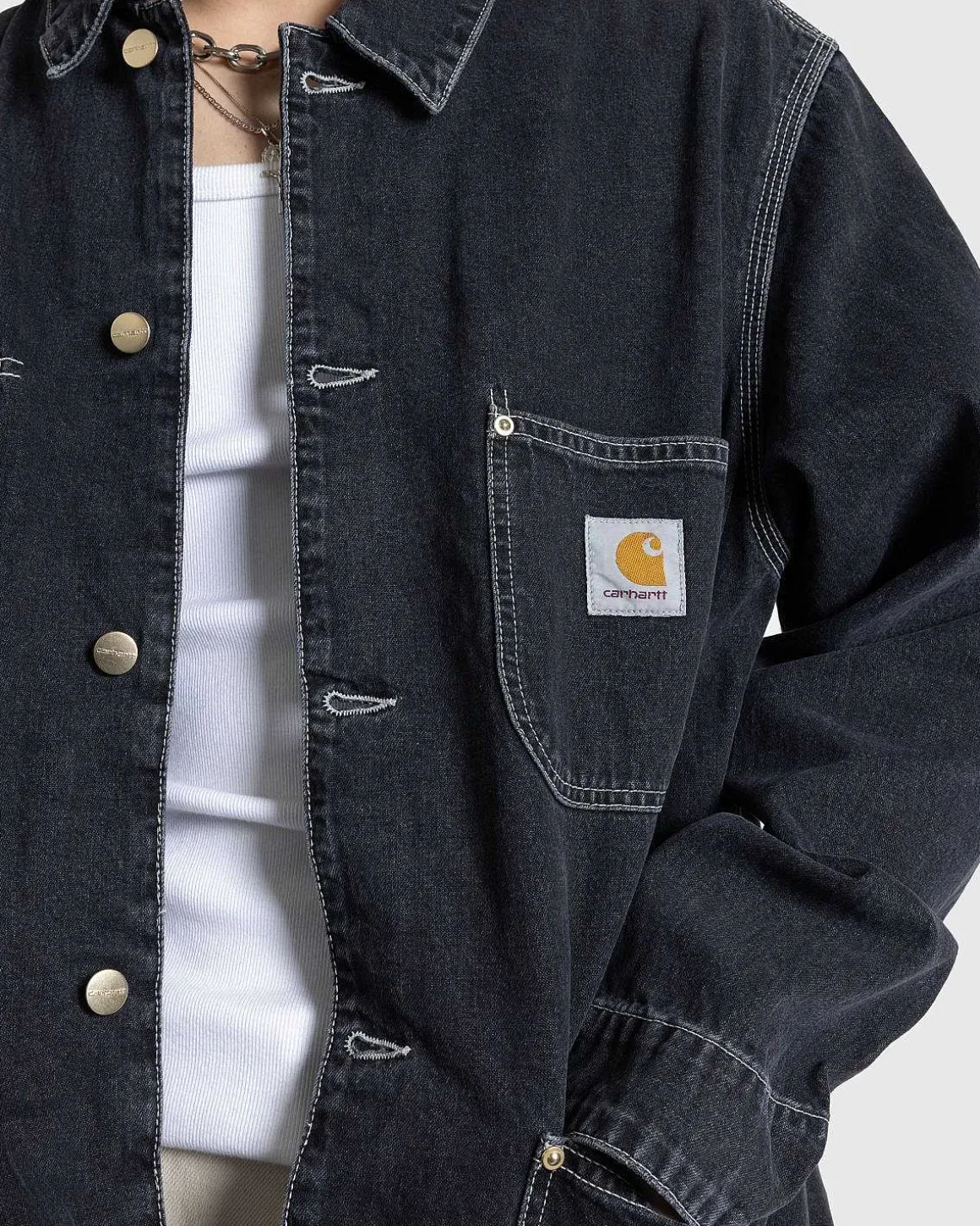 Og Chore Coat Black/Heavy Stone Wash