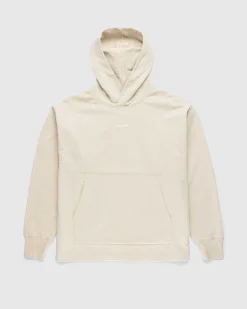 Okologisk Bomuld Logo Haettetroje Champagne Beige