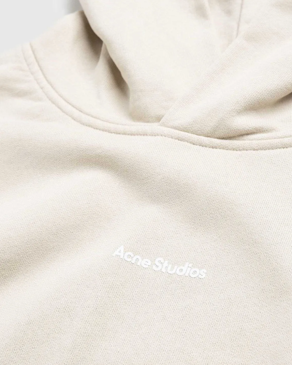 Okologisk Bomuld Logo Haettetroje Champagne Beige