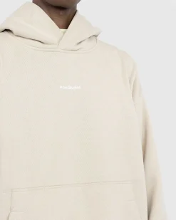 Okologisk Bomuld Logo Haettetroje Champagne Beige