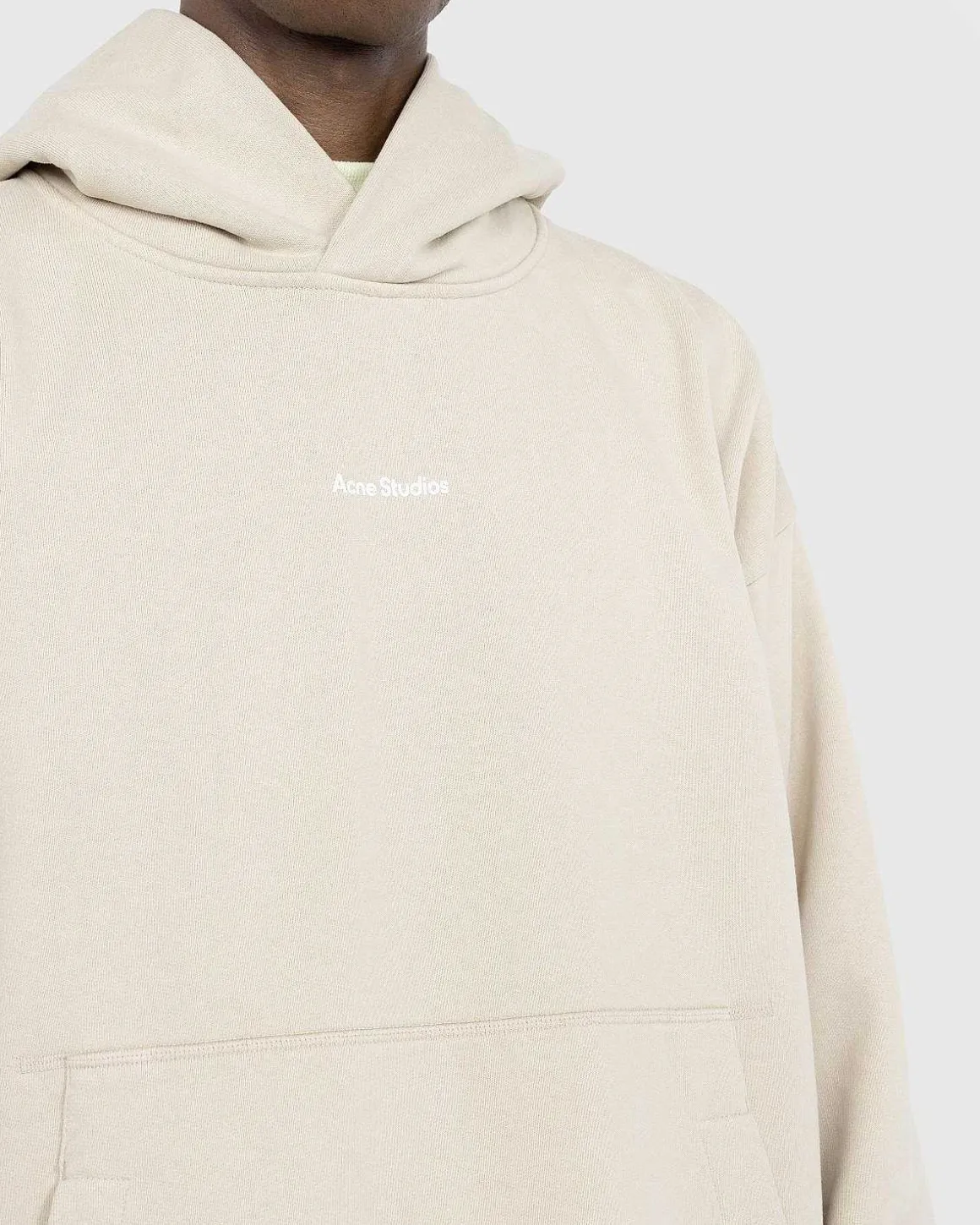Okologisk Bomuld Logo Haettetroje Champagne Beige