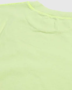 Okologisk Bomuld Logo Langaermet T-Shirt Fluo Gron