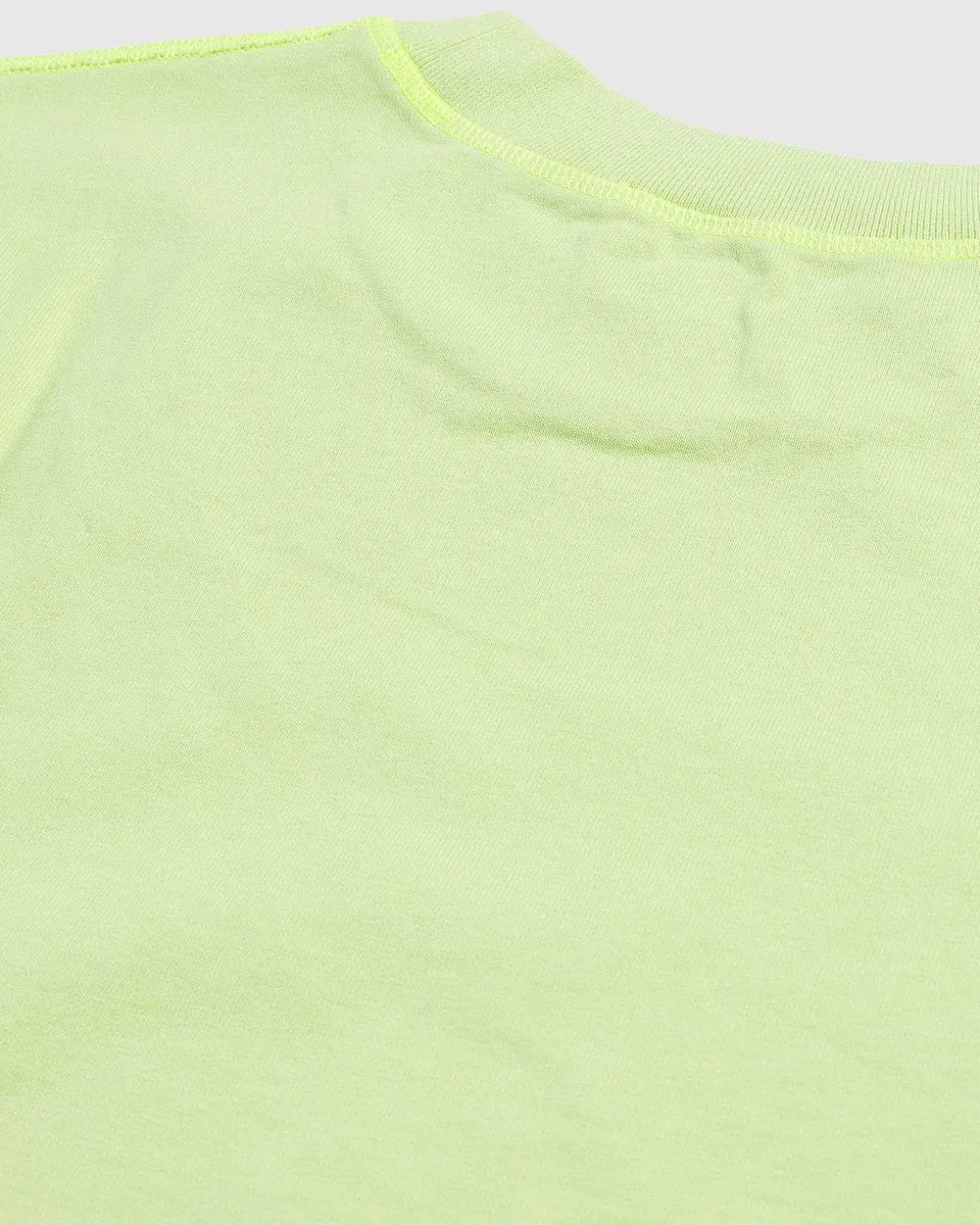 Okologisk Bomuld Logo Langaermet T-Shirt Fluo Gron