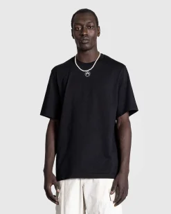 Okologisk Bomuldsjersey Almindelig T-Shirt Sort