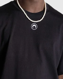 Okologisk Bomuldsjersey Almindelig T-Shirt Sort