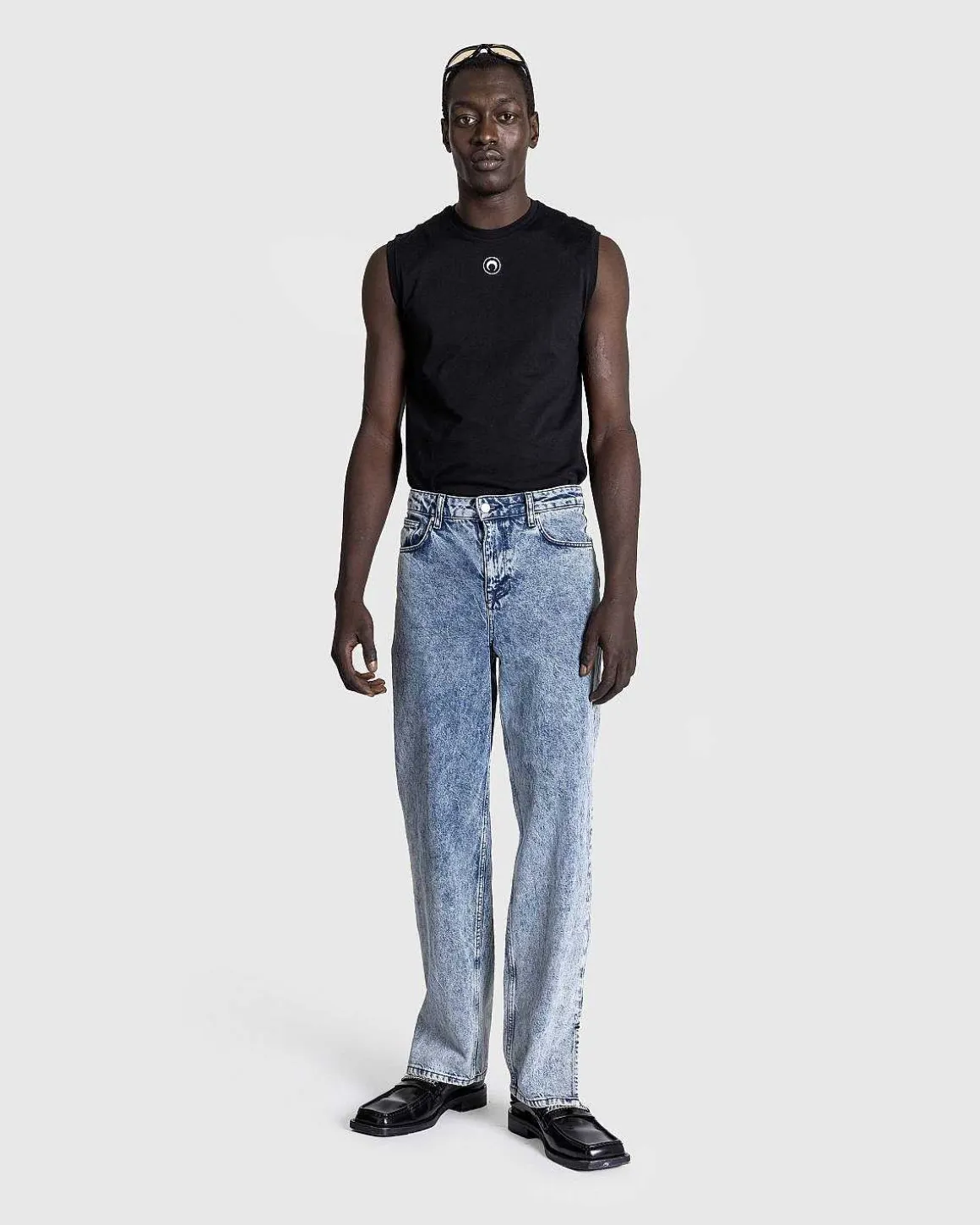 Okologisk Bomuldsjersey Almindelig Tanktop Sort