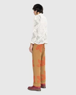 Overdye Haeklet Skjorte Creme