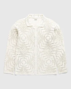 Overdye Haeklet Skjorte Creme