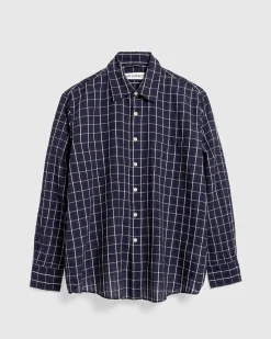 Over Shirt Mork Middelhavs Ternet