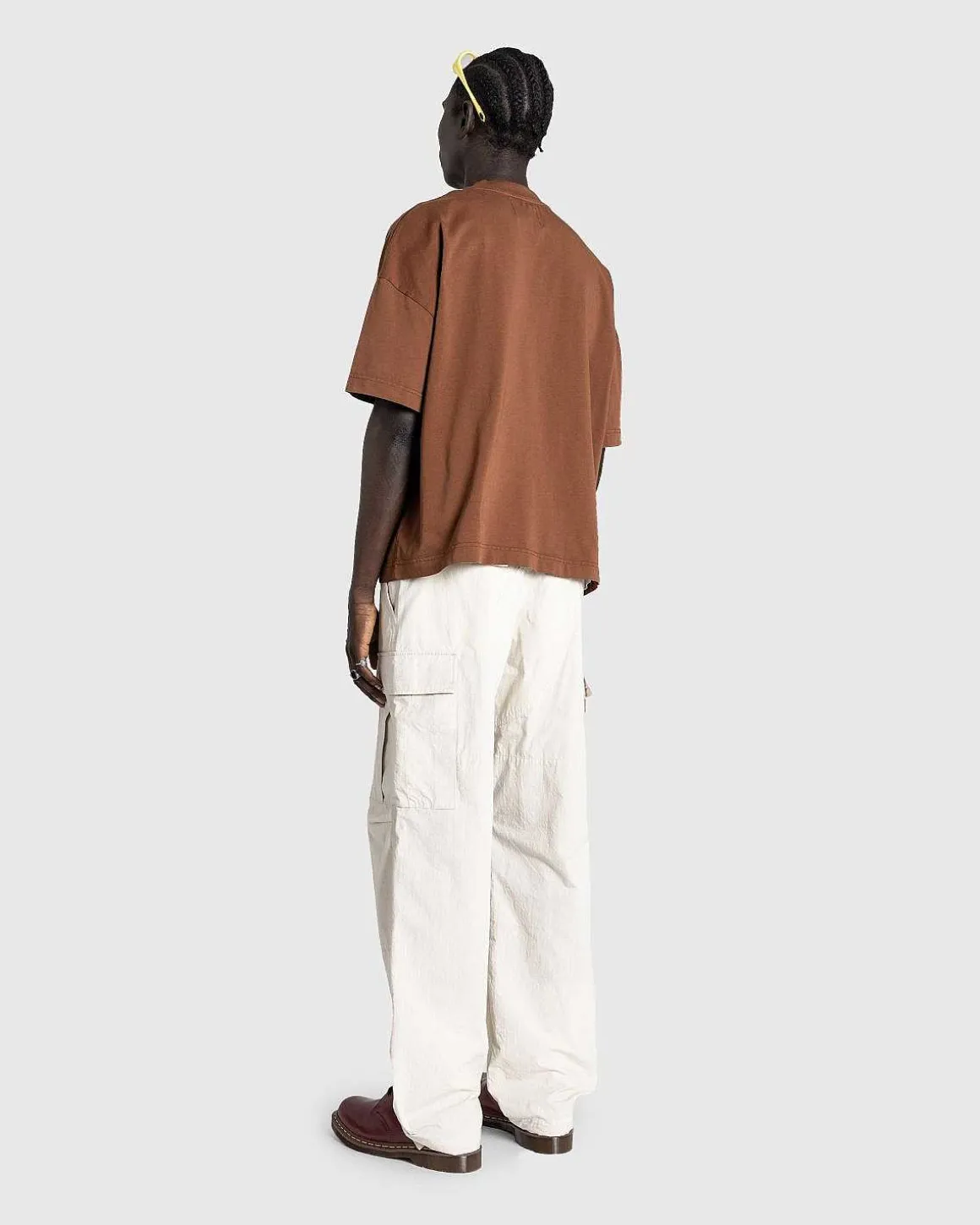 Oversize Broderet T-Shirt Glaseret Ingefaer