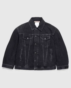 Oversized Denimjakke Sort