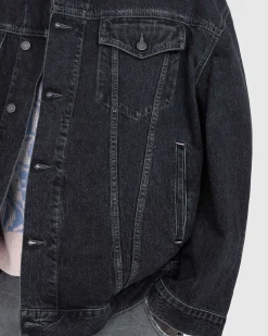 Oversized Denimjakke Sort