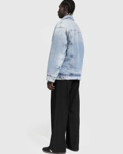 Oversized Fit Denimjakke Lysebla