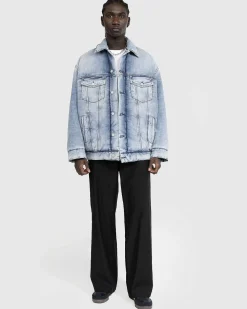 Oversized Fit Denimjakke Lysebla