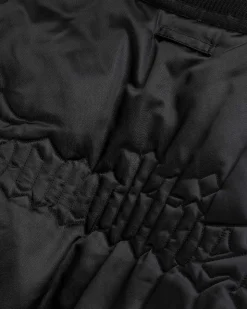 Oversized Satin Bomberjakke Sort/Gra