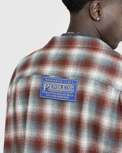 Oversized Ternet Uld Button-Down Skjorte Multi
