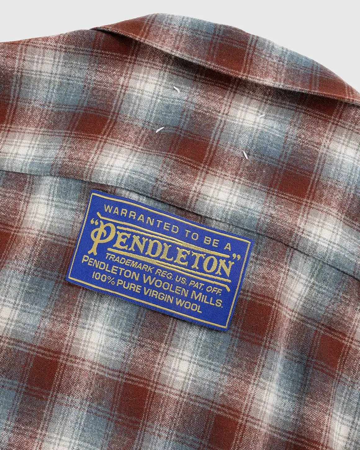 Oversized Ternet Uld Button-Down Skjorte Multi