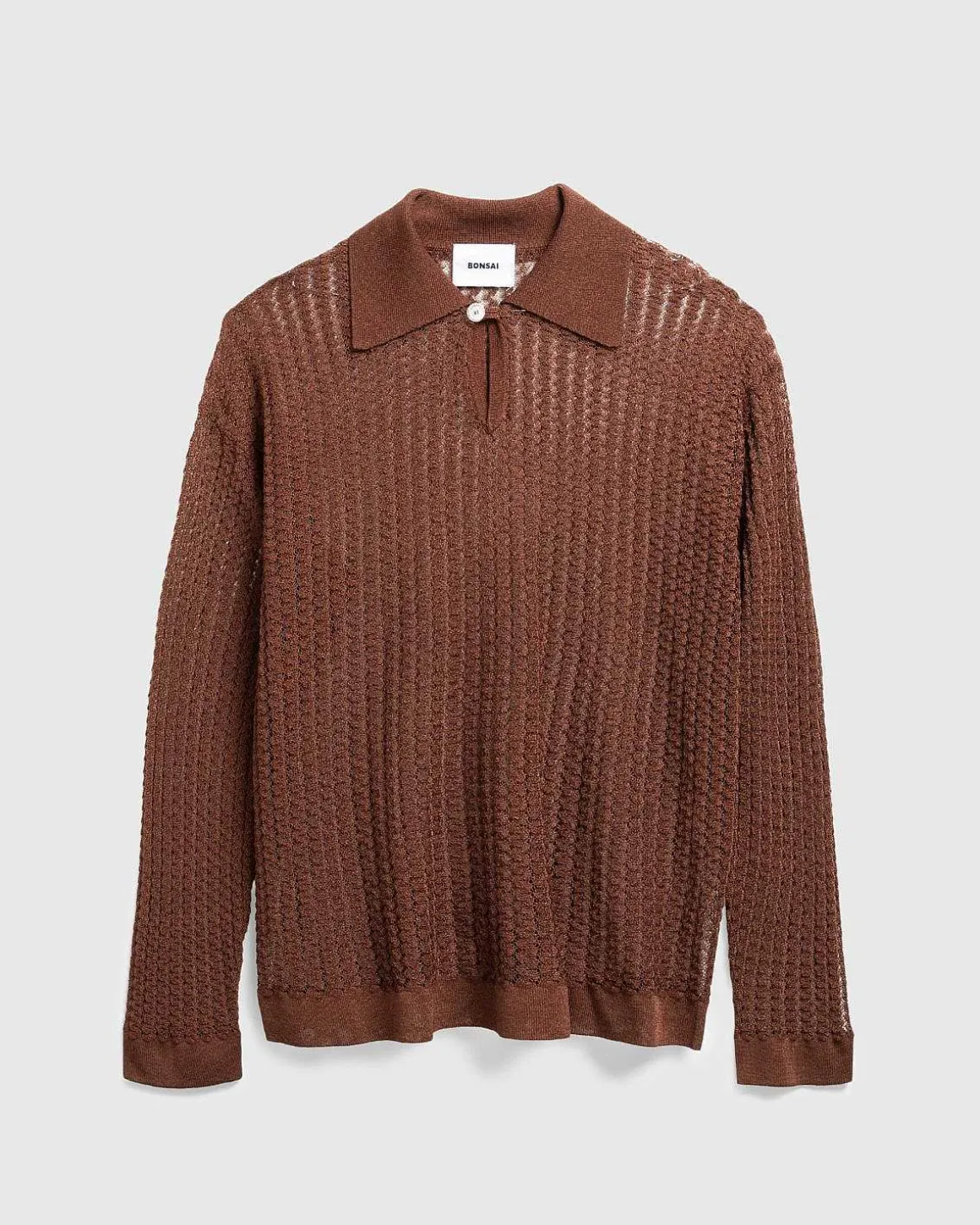 Oversize Strik Polo Glaseret Ingefaer