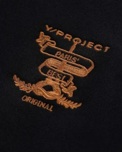 Paris' Bedste Broderede Sweatshirt Sort