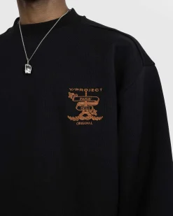 Paris' Bedste Broderede Sweatshirt Sort
