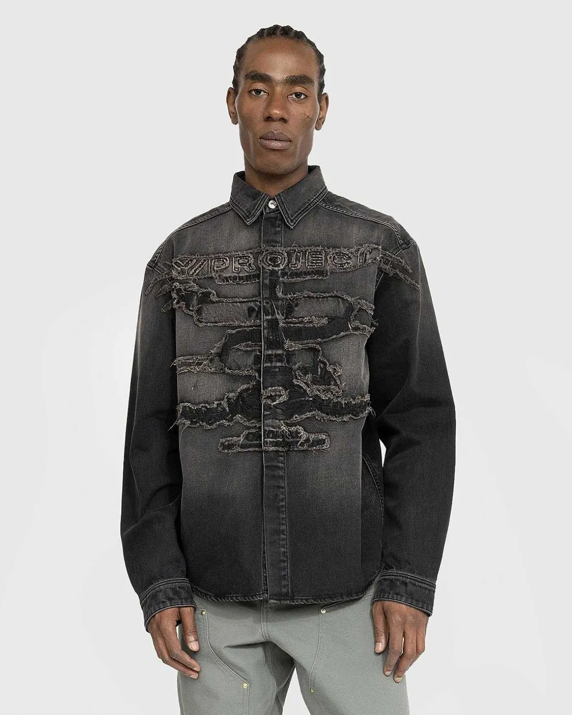 Paris' Best Patch Denim Shirt Sort