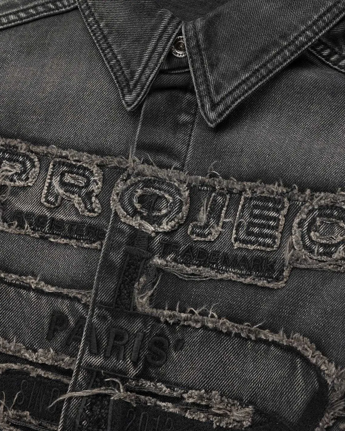 Paris' Best Patch Denim Shirt Sort
