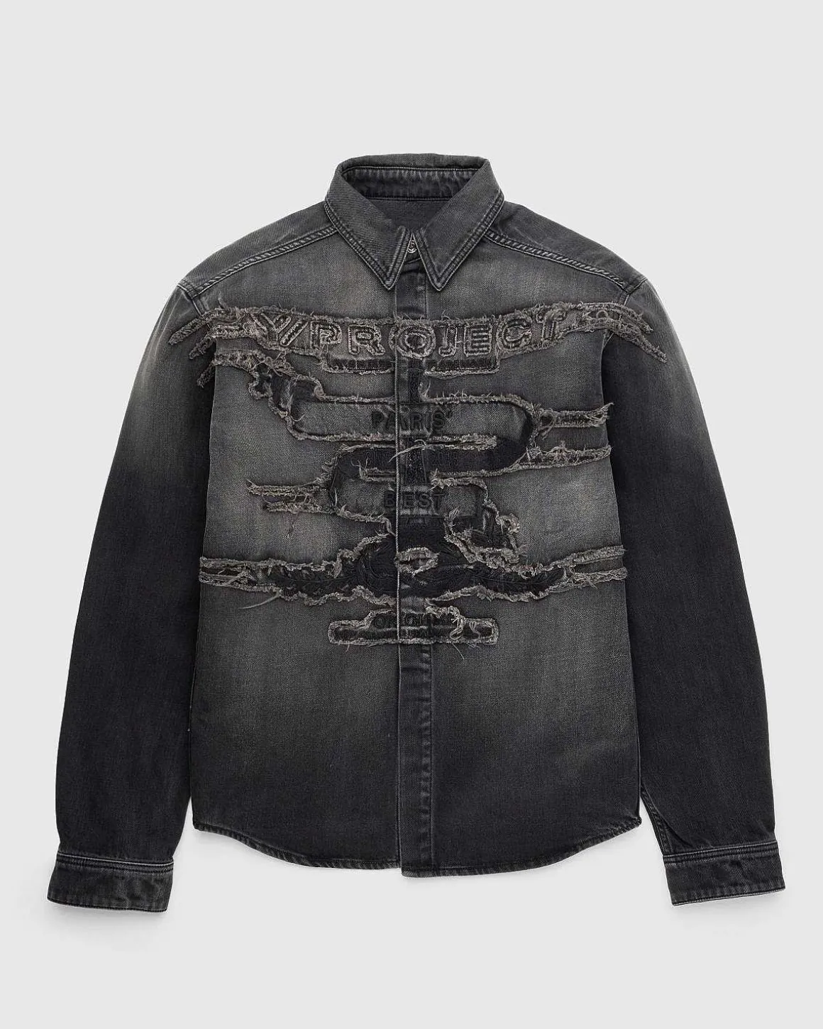 Paris' Best Patch Denim Shirt Sort