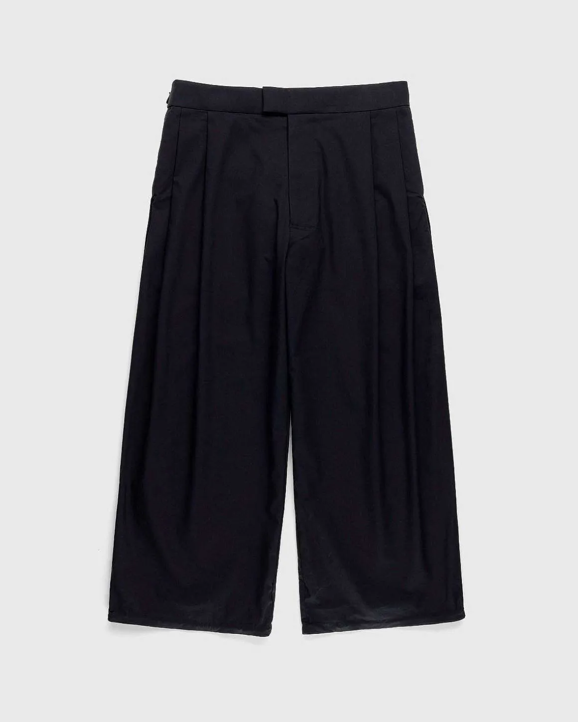 P48-Ch Micro Twill Plisseret Buks Sort