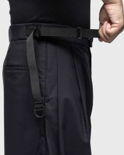 P48-Ch Micro Twill Plisseret Buks Sort