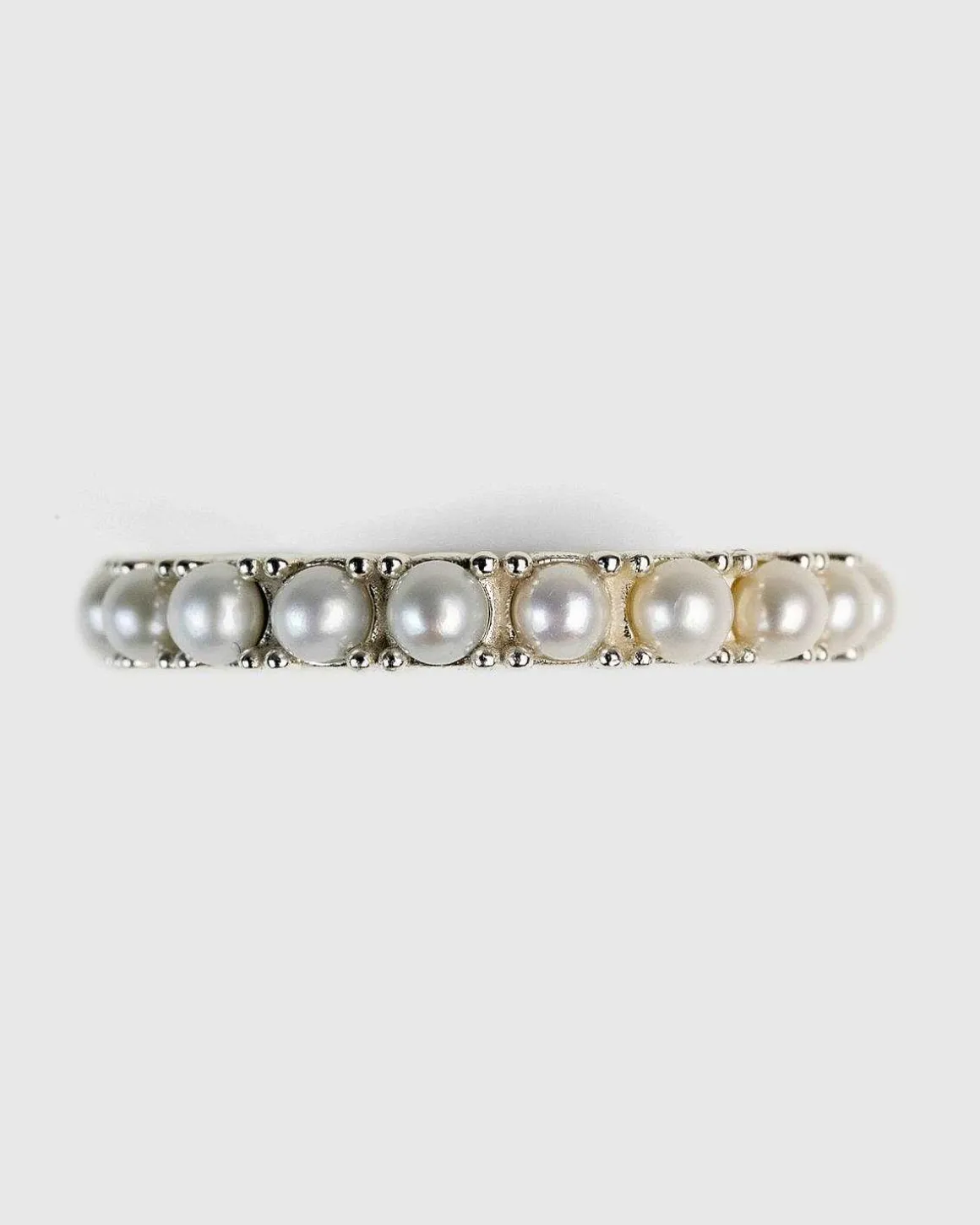 Pearl Eternity Ring Hvid