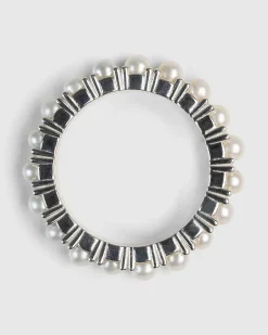 Pearl Eternity Ring Hvid
