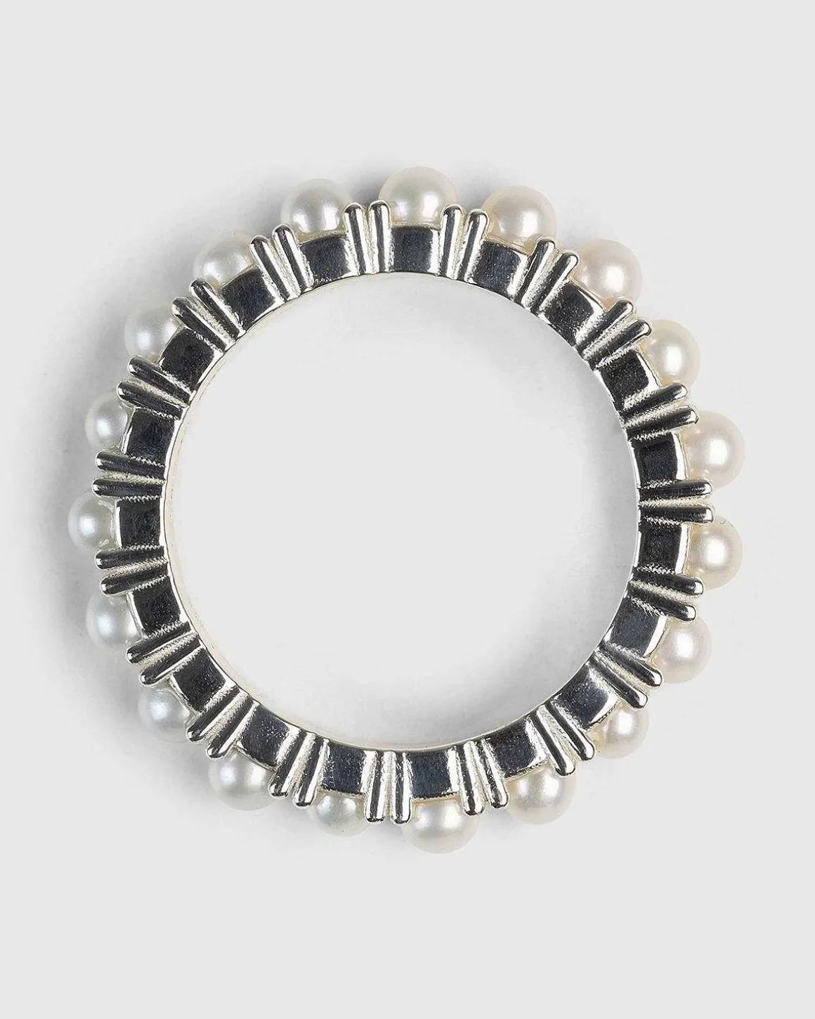Pearl Eternity Ring Hvid