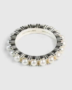 Pearl Eternity Ring Hvid