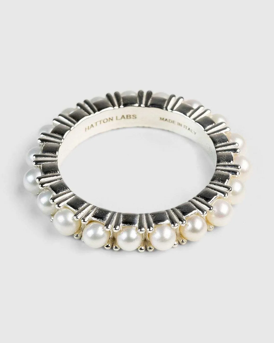 Pearl Eternity Ring Hvid