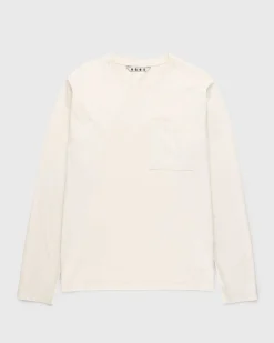 Pigmentfarvet Boxy Langaermet Jersey Natural