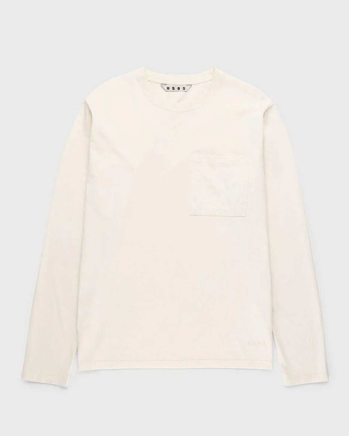 Pigmentfarvet Boxy Langaermet Jersey Natural